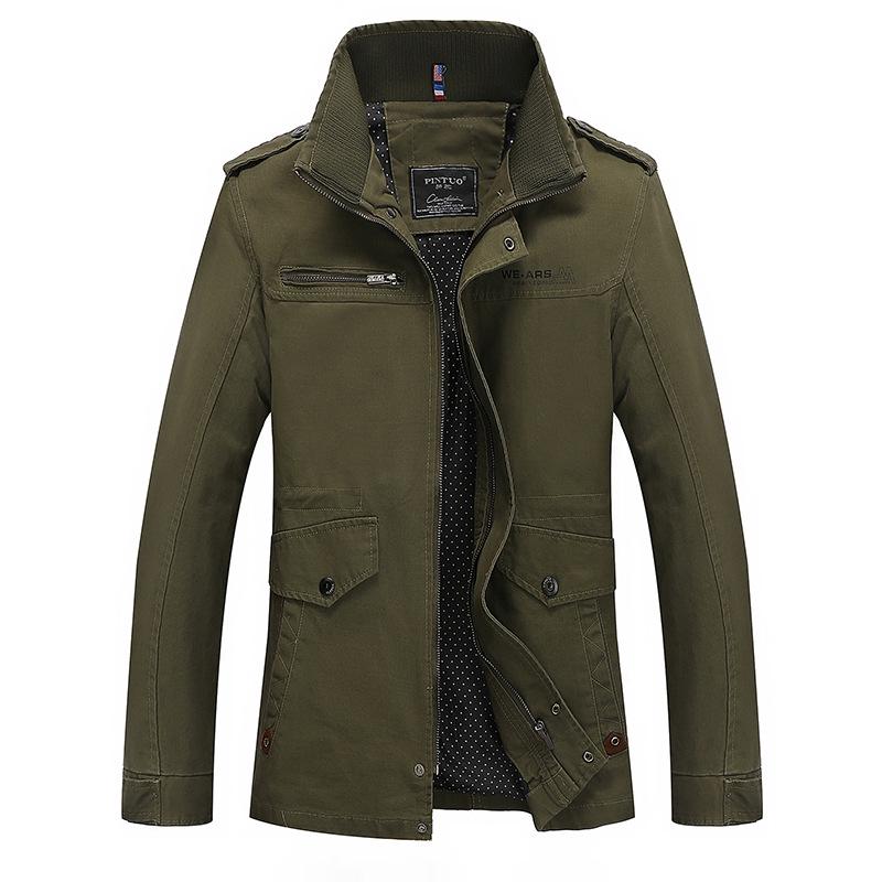 Men's Jacket Jacket Spring and Autumn Youth Men's Clothing Casual Thin Jacket Men's Korean Version Washed Pure Cotton