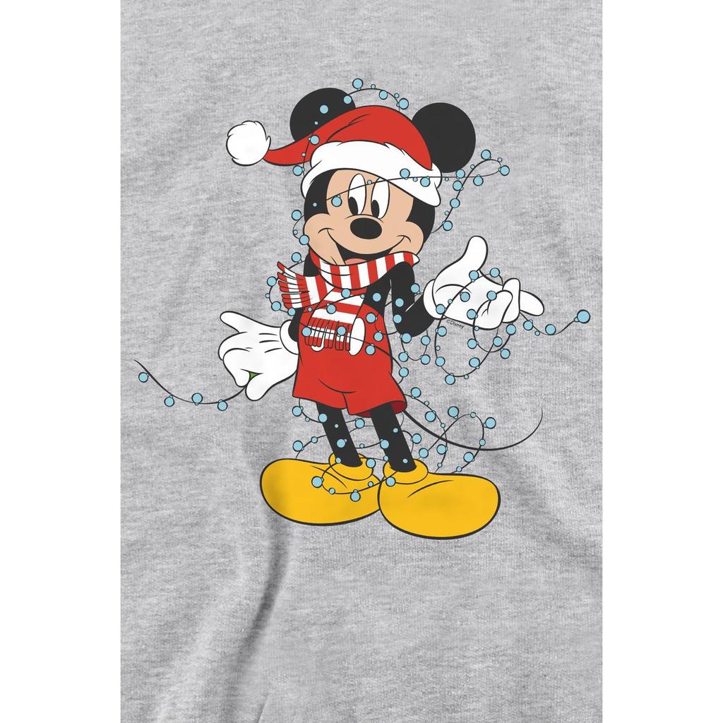 Disney Unisex Adult Mickey Mouse Christmas Lights Sweatshirt