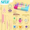 826PCS Hair Accessories for Girls, Elastic Hair Ties with Colorful Clips and Tools