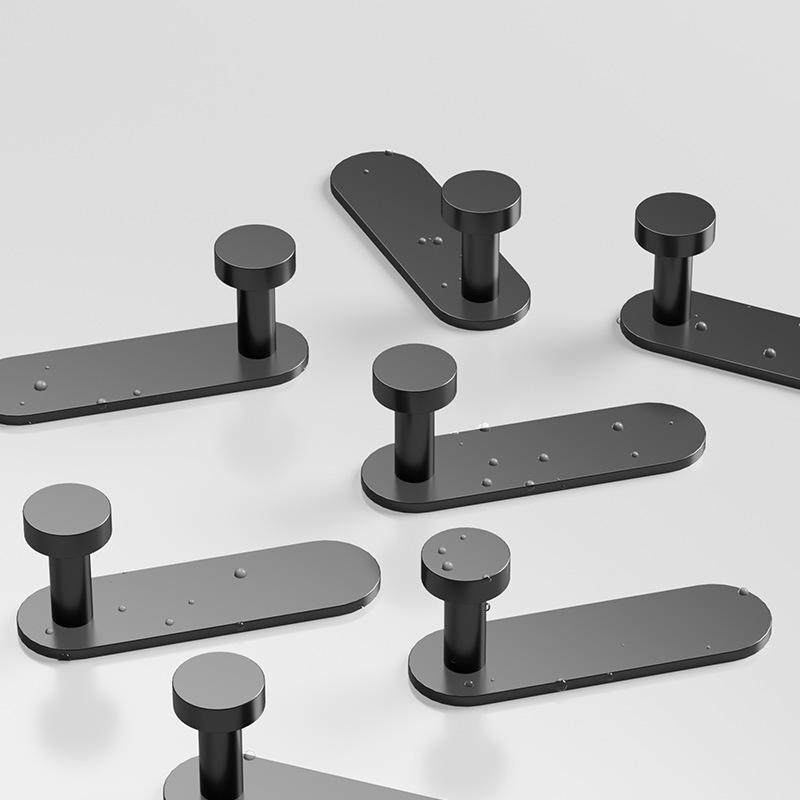 Крючок для полотенец на клейкой основе серого цвета - прочный, не требующий проколов настенный крючок для ванной комнаты и прихожей