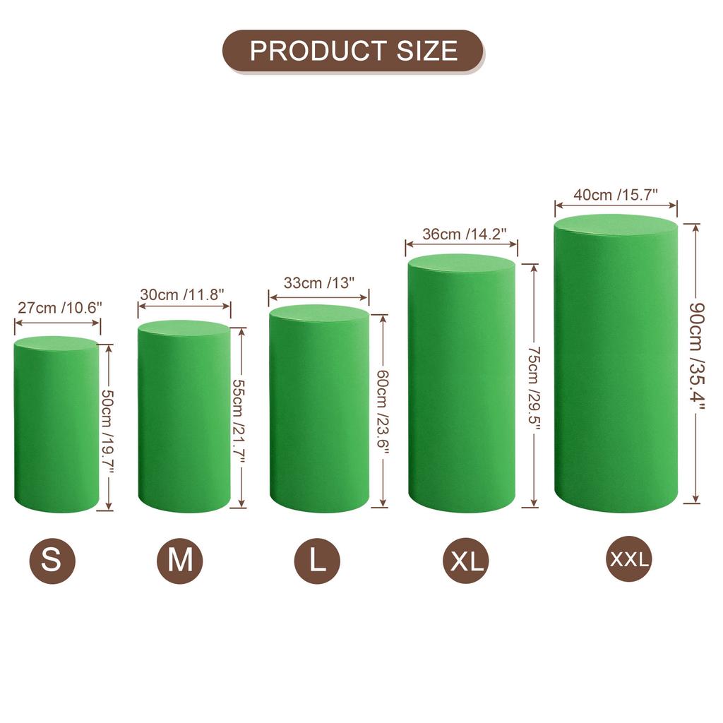 3/5 шт. Чехол для плинтуса, эластичный чехол для пьедестала, колонны, цилиндра, цилиндрические чехлы из спандекса для подставки для украшения на день рождения, свадьбу