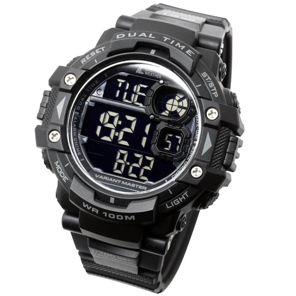 LAD WEATHER Военные Мужские Часы Stealth Black Инверсивный ЖК Цифровые Тактические Airsoft Туризм