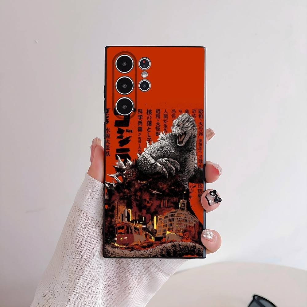 Крутой чехол для телефона с монстрами G-GodzillaS для Samsung Galaxy S25 S24 S22 S23 Ultra S21 S20 Plus, матовый, нескользящий, полное покрытие, мягкий чехол