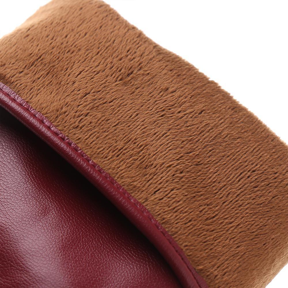 Зимние прохладные утолщенные теплые ветрозащитные перчатки для сенсорного экрана в стиле панк из искусственной кожи перчатки из кашемира