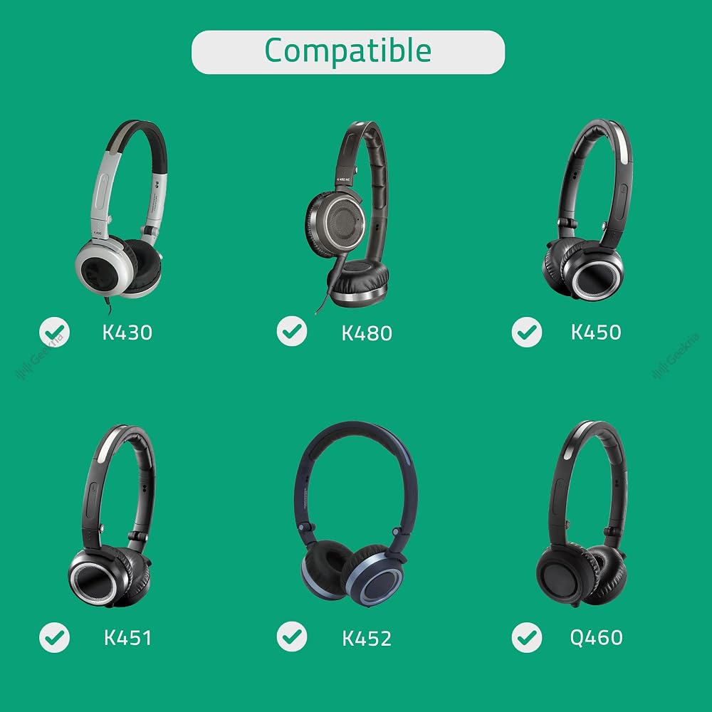 Geekria Кабель Совместимый Аудиошнур Arker Game AKG K451, K452, Q460, K480, K450 Кабель для наушников, ...