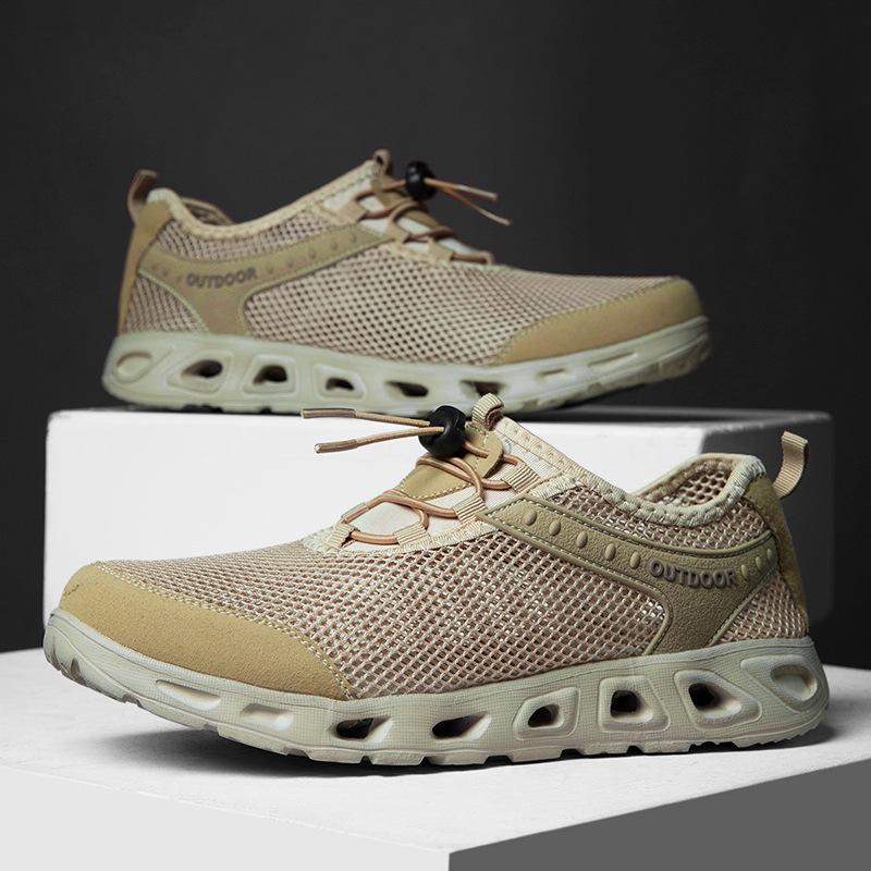 Summer lightweight mesh sneakers casual large size outdoor men's shoes breathable