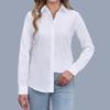Women Fashion Business Blouse Button Plus Size Office Lady Polo Collar Shirt Long Sleeve ClothingTop