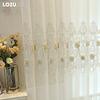 1 шт. LOZUJOJU Элегантная европейская вышитая трехмерная прозрачная штора высотой 260 см, тюль для гостиной, спальни, украшения окон, домашнего декора