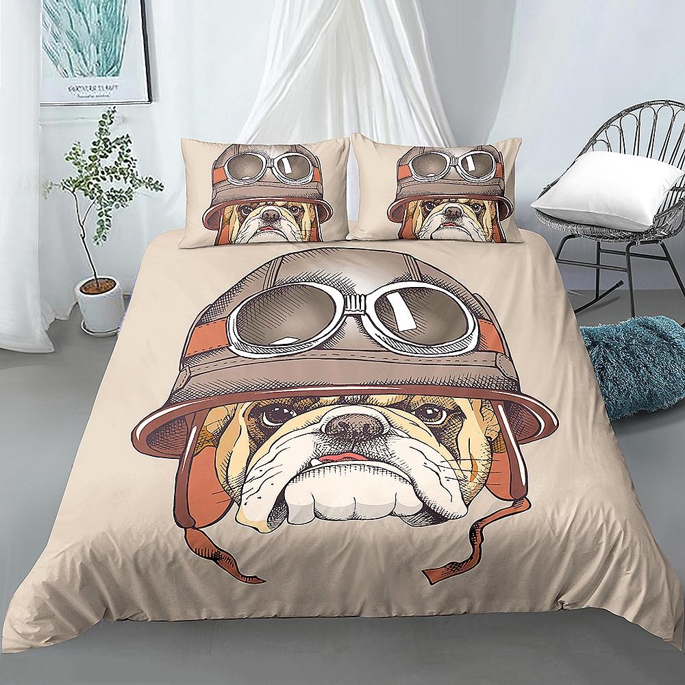 Одеяло King Size Собака Пилот - Узорный 3-предметный Комплект Постельного Белья С Двумя S И S Для Двуспальных Кроватей Комплект