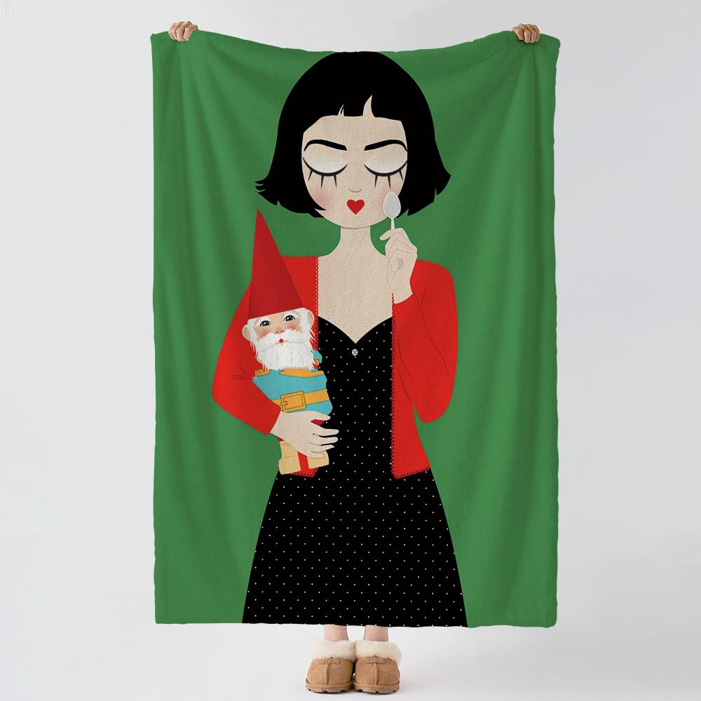 Character a-amelie-e Плотное Уютное Фланелевое Одеяло, Многоцелевое Использование В Помещении На Улице Ежедневный Сон