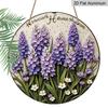 2D Flat Aluminum Hyacinth Floral-Themed Wall Decor 7.87 Inches X 7.87 Inches Rustic Style Perfect for Gardens, Farmhouses, Bars, Cafes, Parties