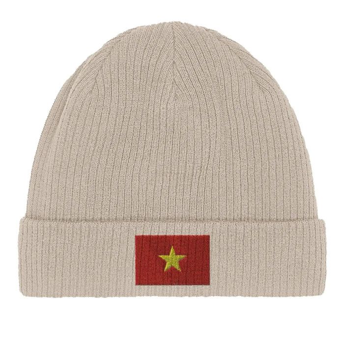 Bonnet Drapeau Viêt Nam En Beige