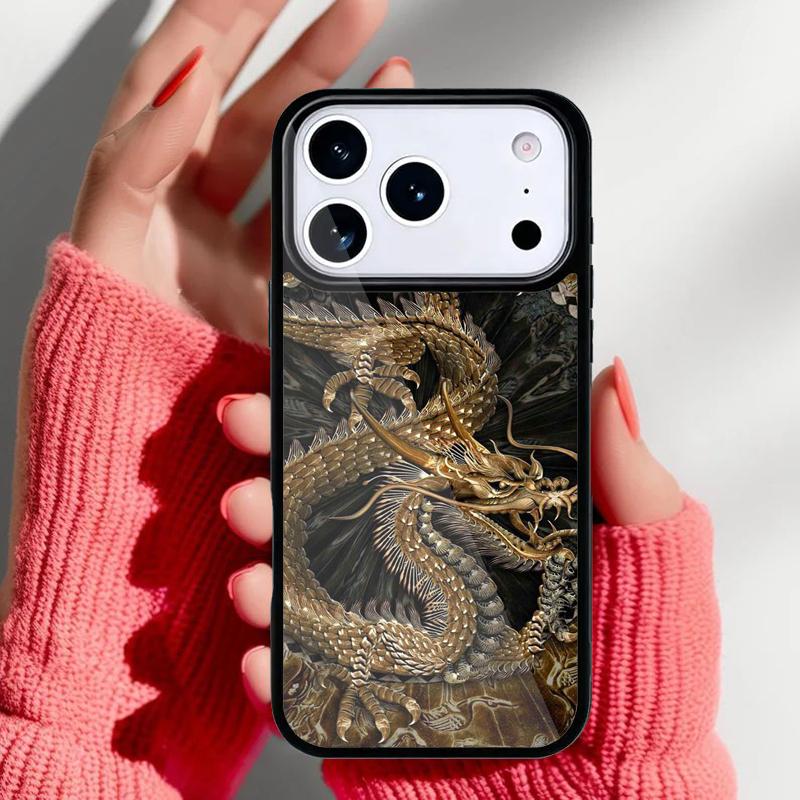 Древний японский дракон Чехол для телефона iPhone 17 16 15 14 13 Pro Max Задняя крышка для 12 11 Pro Coque