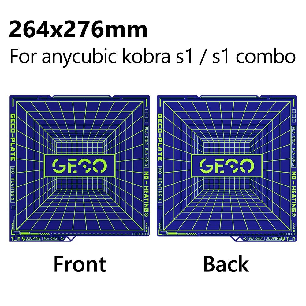 GECO Plate Pla Cold Build Pate For X1C P1S P2S A1 Kobra S1 K1c Ender 3 Se K1 Max No Clog Spring Steel Super Adhesion