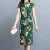 Леди Cheongsam в китайском стиле, винтажный воротник-стойка с высоким разрезом, летнее Ципао для сценического шоу