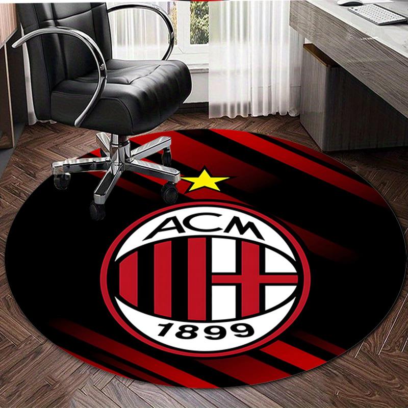 1pc A-AC Milan Print Round Carpet Chair Round Carpet Suitable for Bedroom Living Room Home Decorative Carpet