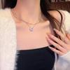 Trendy Light Luxury Pearl Heart Necklace: Versatile Beaded Clavicle Chain for Women's Style