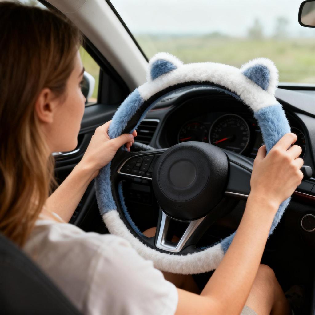 Steering Wheel Cover Breathable 14.9 Inch Car Anti-Skid Steering Wheel Cover For Men Truck SUV Minivan Sedan Trucks Road Trip