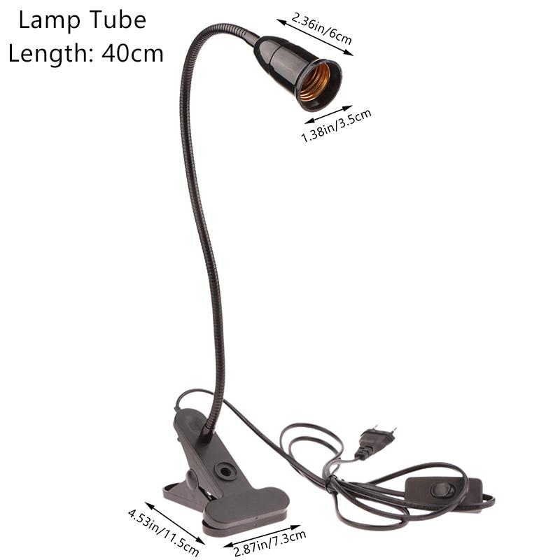 Eu Plug E27 Socket Adapter With Switch Cable 360 Degree Desk Lamp Holder Socket Gooseneck Clip-On Cable With Power On Switch