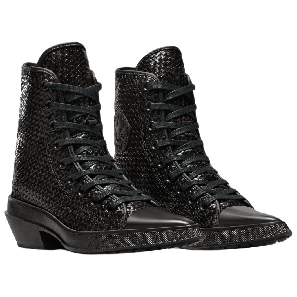Converse Женские кроссовки Chuck 70 De Luxe Pointed Platform Black Egret A15435C