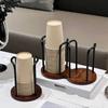 Disposable Cup Storage Holder Rack Shelf Water Tea Cups Wood Dispenser with Longer Stick Mug Display Stand Organizer Supplies