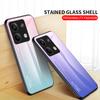 For Xiaomi Redmi Note 13 Note13 Pro+ 5G Case Gradient Aurora Tempered Glass Soft Frame Back Cover Phone Case