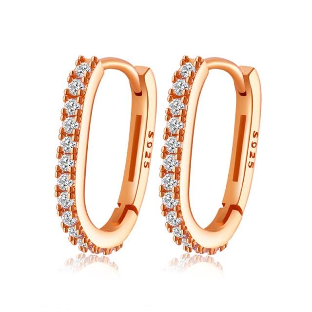 Новые серьги-кольца из стерлингового серебра 925 пробы для женщин, роскошные изящные маленькие серьги-кольца Huggie, дизайнерские ювелирные изделия, подарки