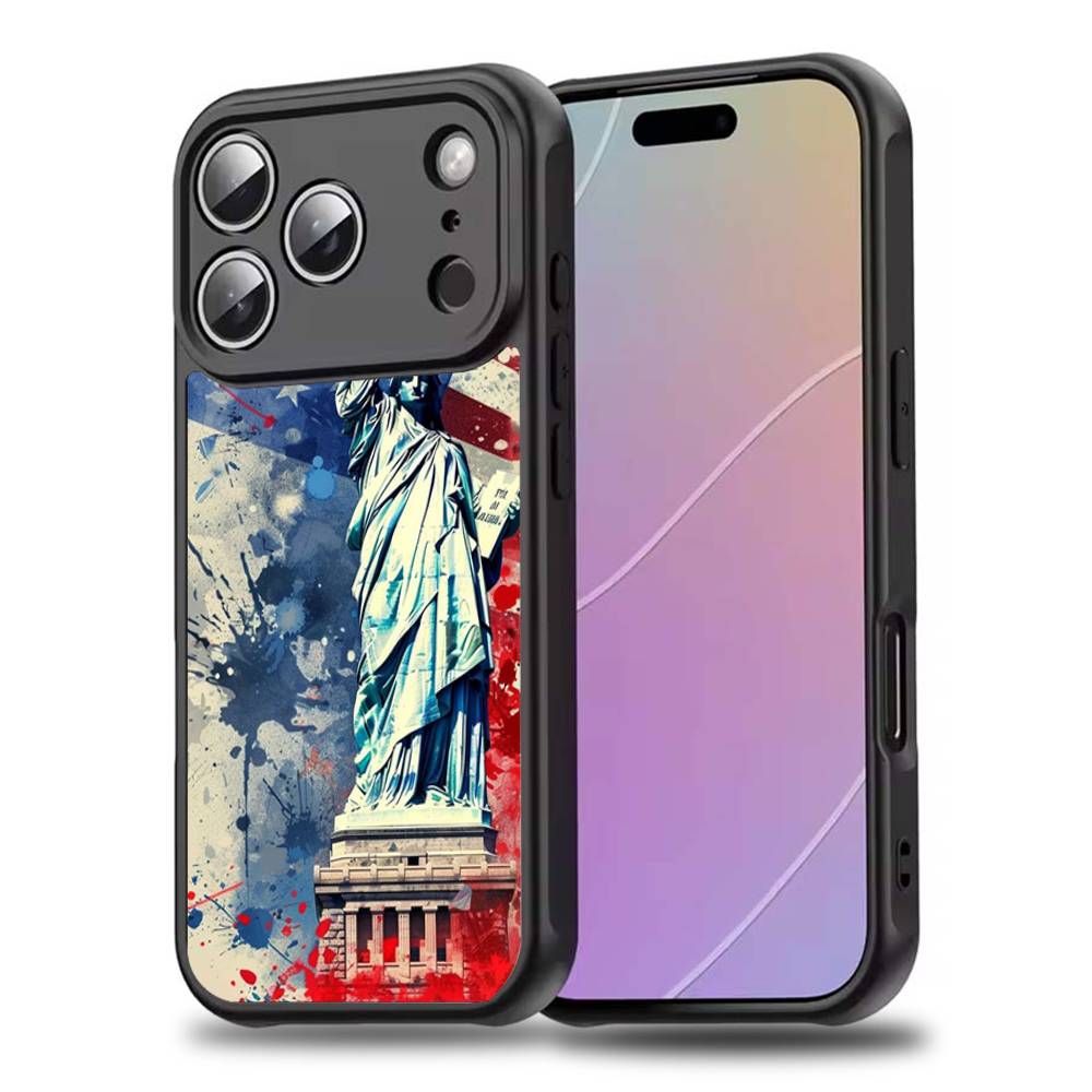 A-America USA F-Flag Phone Case For iPhone 17,16,15,14,13,12,11,Pro,Max,Plus,Mini,SE4,E Magnetic Magsafe Wireless Charging