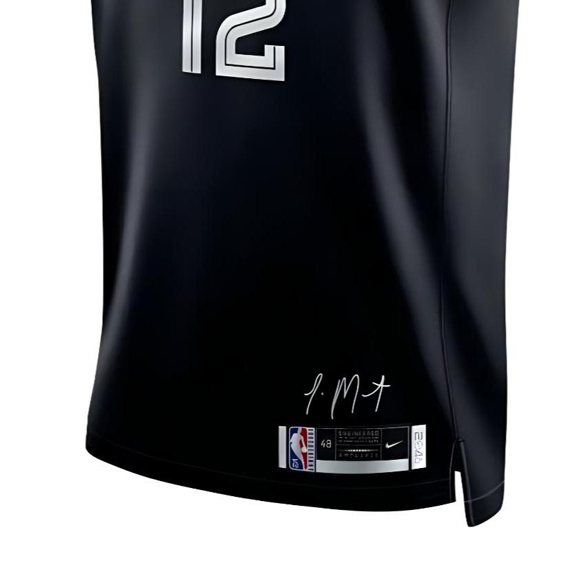 Nike NBA Rookie of the Year: Grizzlies Morant No. 12 Limited Edition Jersey Men Tops Black DH8072-010
