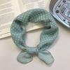 Sunscreen Small Square Scarf Neckerchief Headscarf Sweet Printed Silk Scarf  Girl