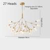 LED Post Modern Glass Balls Chandelier Lighting Black Gold Branches Style Ceiling Firefly Hanging Lamp for Living Dining Room