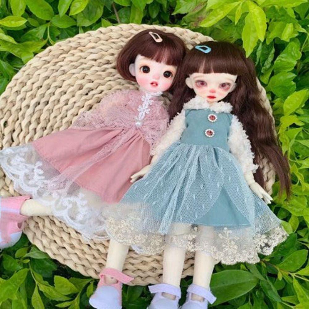 Casual Lace Dresses Clothes Fashion Doll Princess Dresses Doll Long Sleeve for 1/6 BJD 30cm Dolls