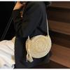 New Versatile Tassel Straw Bag Shoulder Messenger Bag Handmade Hollow Woven Bag Women's Bag Seaside Vacation Beach Bag