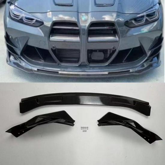 Передний сплиттер из углеродного волокна Gloss Black для BMW M3/M4 G80 G82 - Трехсоставной боди-кит в стиле V