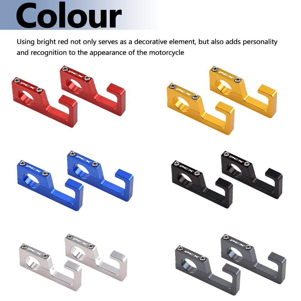 Compatible with PCX125 PCX150 PCX160 Motorcycle Accessories PCX Logo Hook Helmet Luggage Bag Hook Holder Hanger Hook (Grey)