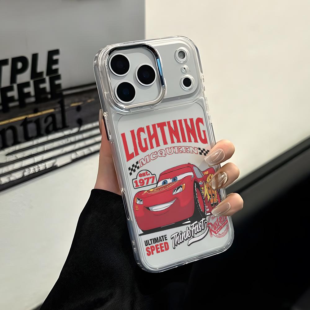 Мультяшные Тачки МакКуин Салли Чехол для Телефона для Apple iPhone 17 Air 16 16e 15 14 13 12 11 Pro Max X Xs XR 8 Plus Роскошный Прозрачный Чехол