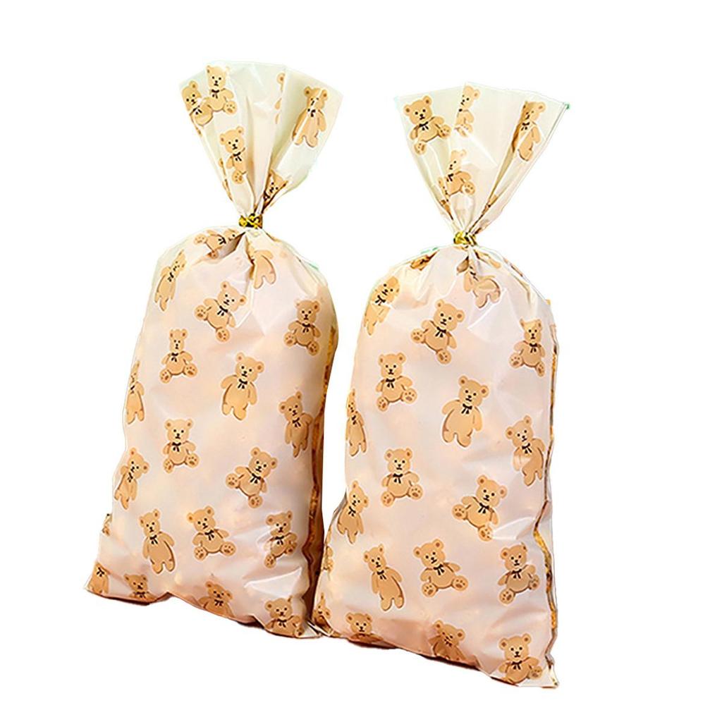 50 шт., подарочные пакеты для конфет в виде медведя в виде животного, печенье, десерт, сделай сам для детей, тема футбольных джунглей, декор для дня рождения