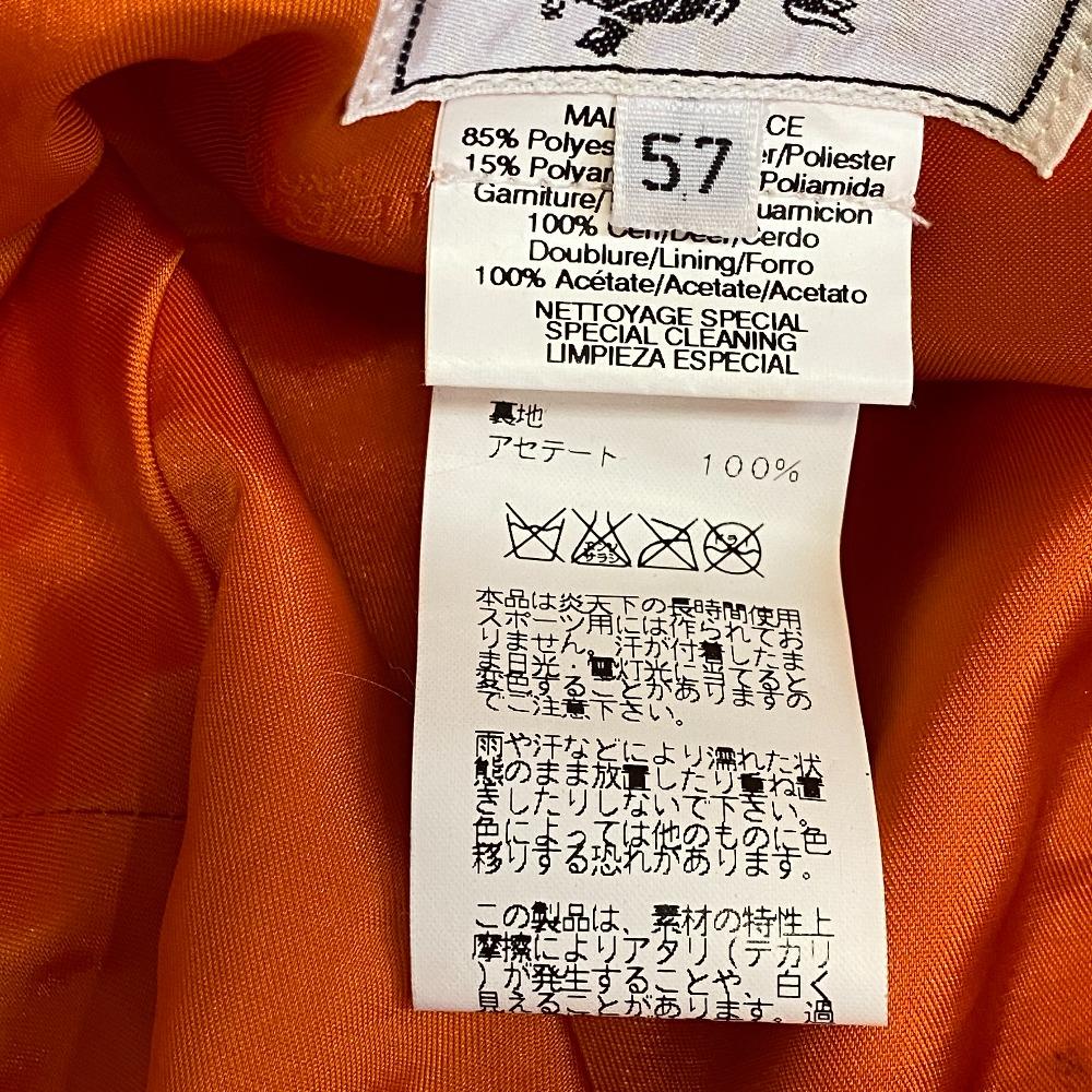 Hermes Панама шляпа из ацетата Оранжевая ацетатная Женская Б/у