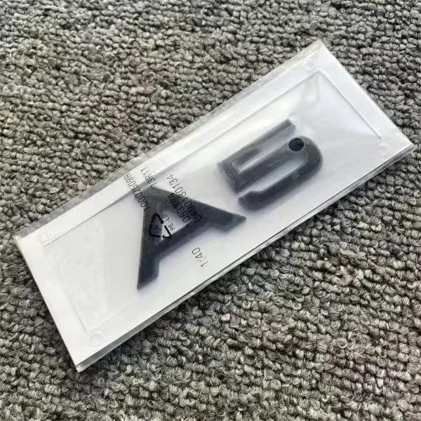 sjhy3 A5 4 Ring logo ABS Black Car Hood Front Bonnet Grill Rear Trunk Emblem Badge Sticker A5 Mark Quarrto Emblem 35TFSI 45TFSI