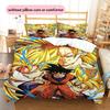 Son Goku Chibi Cartoon Duvet Cover, Dragon Ball Themed Bedroom Decor, Gift for Dragon Ball Fans