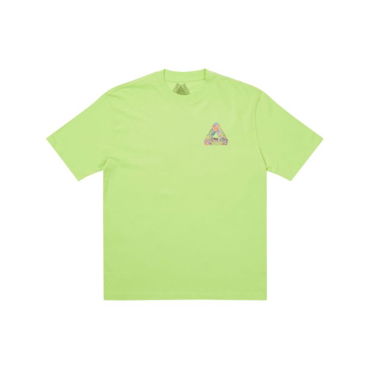 Palace FW21 Tri-Sticker Pack Треугольный логотип с принтом граффити Футболка с круглым вырезом и коротким рукавом Топы унисекс Зеленые P21TS112