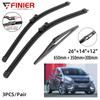 3PCS Wiper Blades For Kia Venga 2009-2020 26" 14" 12" Fit Front Windshield Windscreen Window Brushes Cutter Accessories 2013 2014 2015 2016 2017 2018