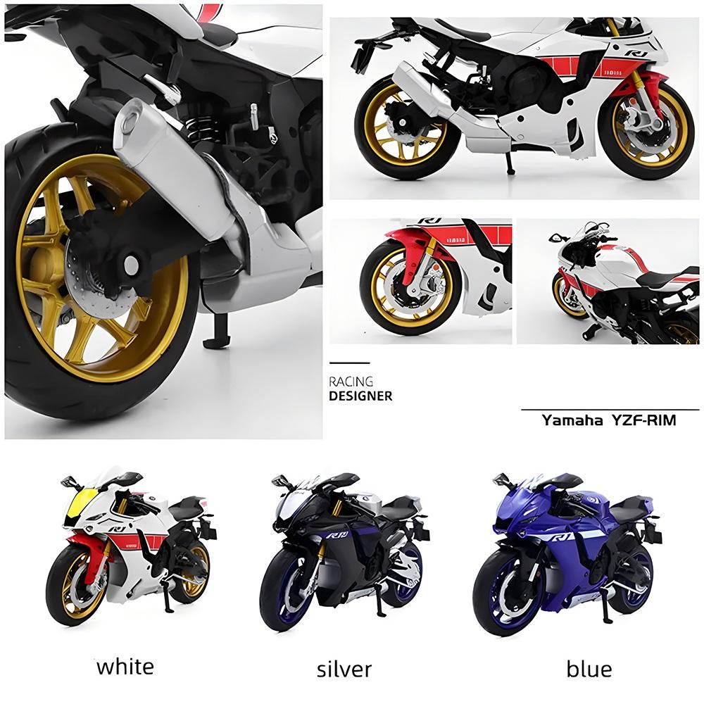 MotoGP Yamaha YZF-R1M Racing Motorcycle Simulation Exquisite Diecast & Toy Vehicle RMZ City 1:12 Alloy Collection Model