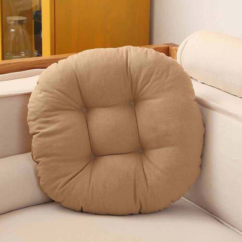 Round Chair Cushion For Dining Room Solid Color Sofa Comfortable Seat Cushion Japan Tatami Prayer Buttock Mat Home Decor