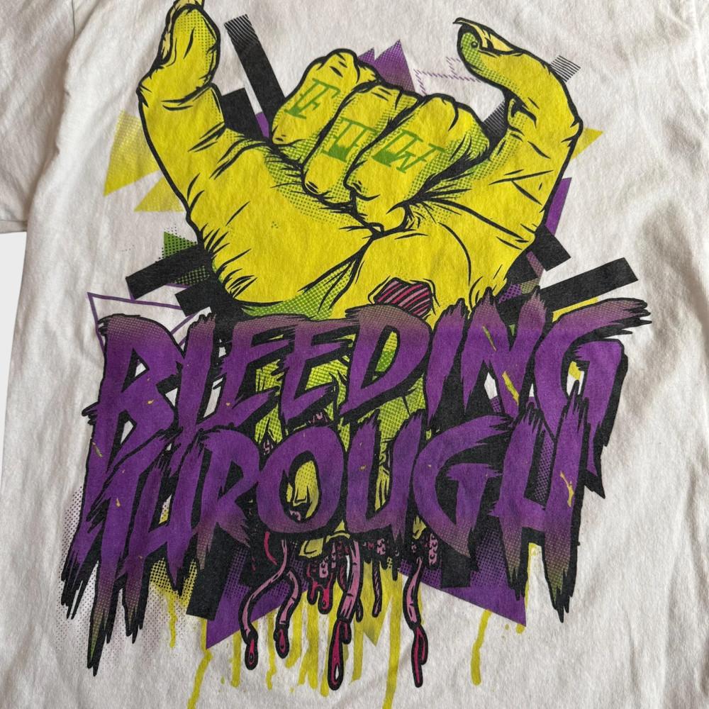 Bleeding Through Band Shredding The Gnar Белая Футболка ZL676 Унисекс Футболка