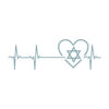 20cm Heartbeat Line & David Star Car Sticker - Waterproof Vinyl Decal for DIY Car Styling & Accessories