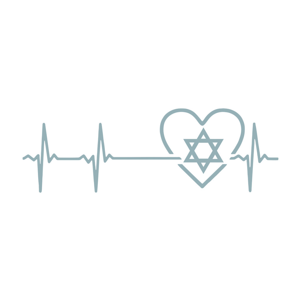 20cm Heartbeat Line & David Star Car Sticker - Waterproof Vinyl Decal for DIY Car Styling & Accessories
