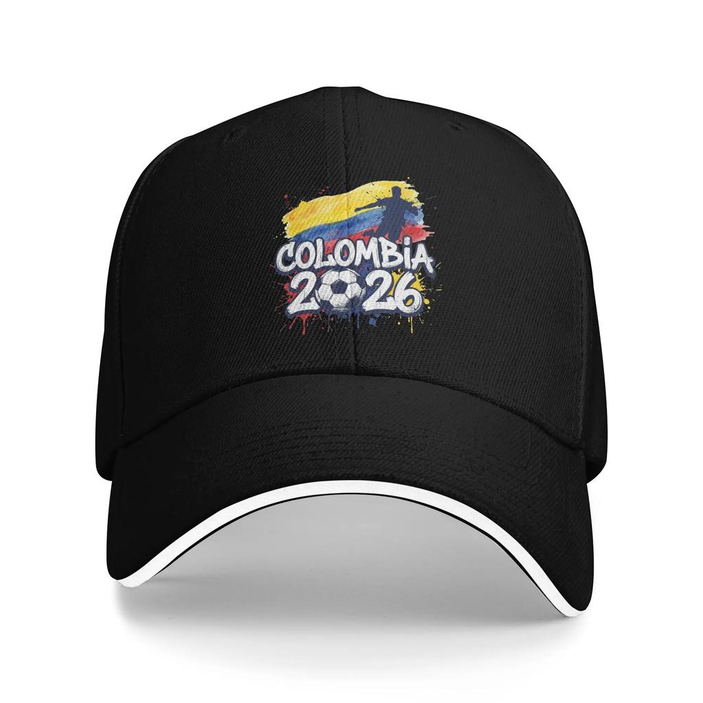 Vintage Colombia Flag Golf Cap Unisex Headwear Outdoor Travel Adjustable Fit Sun Caps