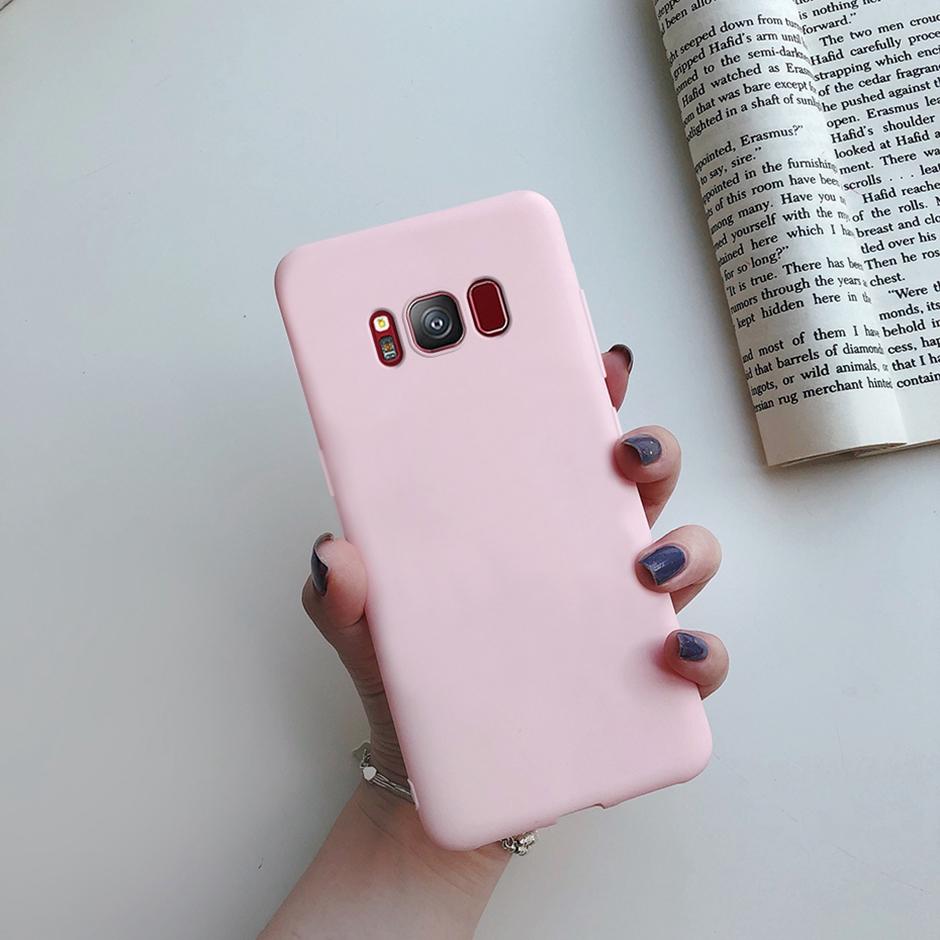 Чехол для Samsung Galaxy S6 S7 Edge Чехол-накладка для Galaxy S8 S9 S10 Plus Однотонный корпус для Samsung S10+ S9+ S8+ S10e Чехлы для телефонов Fundas