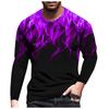 Футболки с длинным рукавом для мужчин, мужская модная футболка с круглым вырезом с принтом, топы, повседневные спортивные спортивные пуловеры, блузки